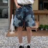3576 Men's 11.8 oz Baggy Loose Graffiti Printing Denim Shorts