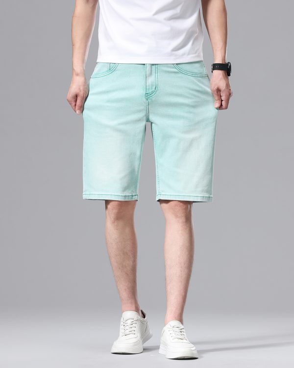 2708 Men's 10.2 OZ Slim Fit Colored Denim Shorts