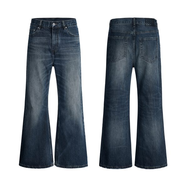 Q215  Men's 14.5 OZ 100% Cotton Classic Five Pockets Bootcut Jeans