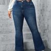 819 Women's 12 OZ Plus Size High Rise Flare Embroidered Back Pockets Jeans