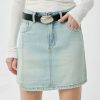 1788126169195747.jpg Women's 11.8 OZ Minimalist A‑line Raw Hem Mini Denim Skirts