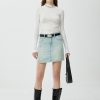 1788126187306357.jpg Women's 11.8 OZ Minimalist A‑line Raw Hem Mini Denim Skirts