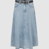 1788126797123914.jpg Women's 12.8 OZ High Rise Minimalist A‑line Midi Denim Skirts