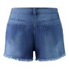 Women's 10.8 OZ High Rise Ripped Distressed Raw Hem Denim Shorts
