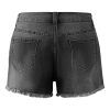 Women's 10.8 OZ High Rise Ripped Distressed Raw Hem Denim Shorts