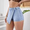 1788146347931811.jpg 35816 Women's 10.8 OZ Y2K Stretch Silver Metal Studs Denim Skort