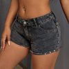 1788159019134688.jpg 65563 Women's 11 OZ Y2K Stretch Silver Metal Studs Raw Hem Denim Shorts
