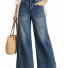 1788174224116415.jpg Women's 11.8 OZ Retro Cargo Square Front Patch Pockets Wide Leg Jeans