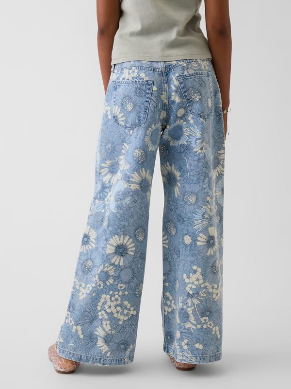 1788716971616816.jpg 10 OZ Big Girls Vintage Hippie Y2K Low Rise All‑over Digital Floral Printing Baggy Jeans