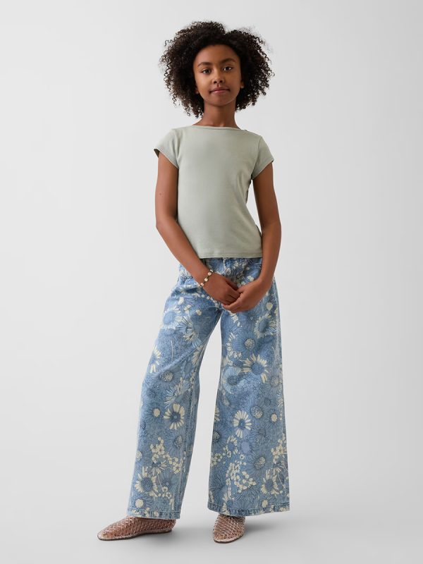 1788717000469791.jpg 10 OZ Big Girls Vintage Hippie Y2K Low Rise All‑over Digital Floral Printing Baggy Jeans