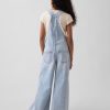 10.5 OZ Big Girls 70s Hippie Vintage Workwear Cargo Overalls