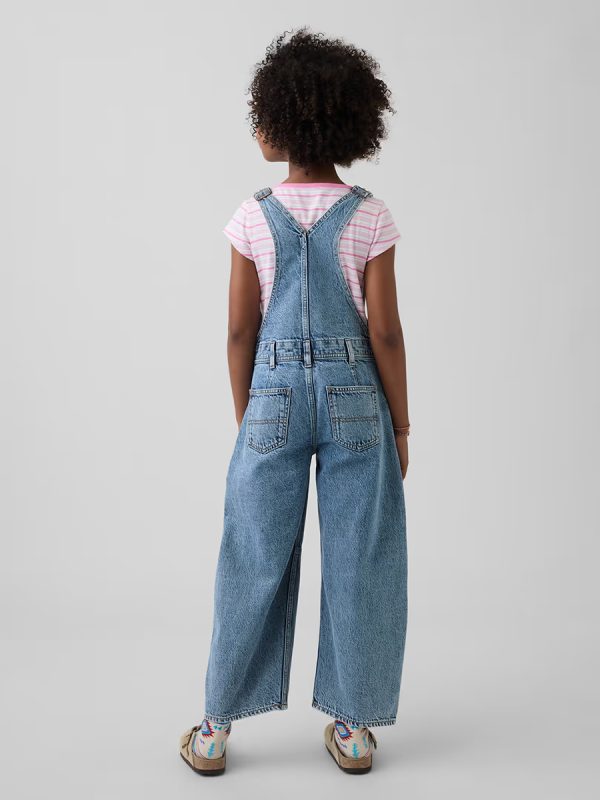1788720382524410.jpg 10.2 OZ Big Girls Vintage Workwear Baggy Barrel‑Leg Denim Overalls