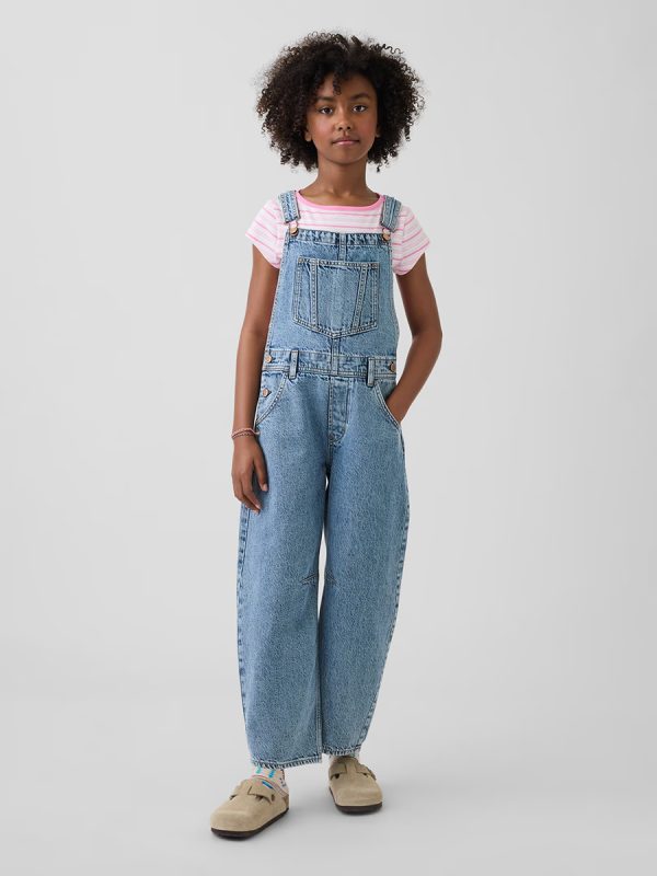 1788720388501838.jpg 10.2 OZ Big Girls Vintage Workwear Baggy Barrel‑Leg Denim Overalls