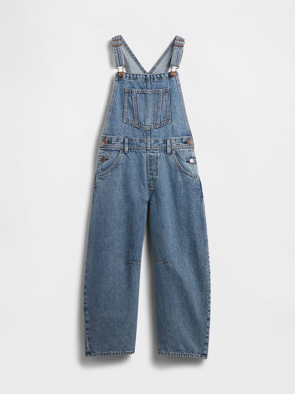 1788720404288524.jpg 10.2 OZ Big Girls Vintage Workwear Baggy Barrel‑Leg Denim Overalls