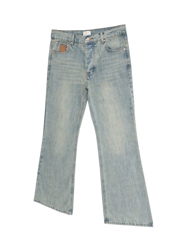 TJ126 Men's 13.6 OZ Mud Vintage Wash Bootcut Jeans
