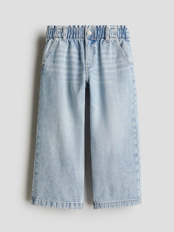 HMKD021  Daisy Wide Leg Paper-Bag Jeans Cotton 100%  2-8