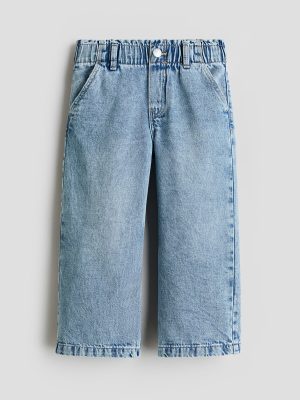 1789052517512178.jpg HMKD021 Daisy Wide Leg Paper-Bag Jeans Cotton 100% 2-8