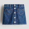 HMKD027  A-Line Denim Skirt  Cotton 100%  2-8