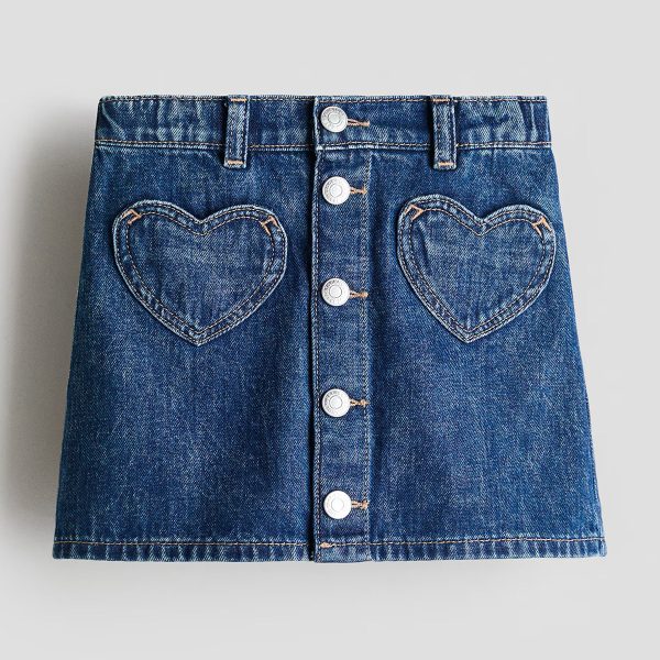 HMKD027  A-Line Denim Skirt  Cotton 100%  2-8