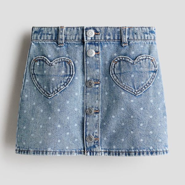 HMKD027  A-Line Denim Skirt  Cotton 100%  2-8