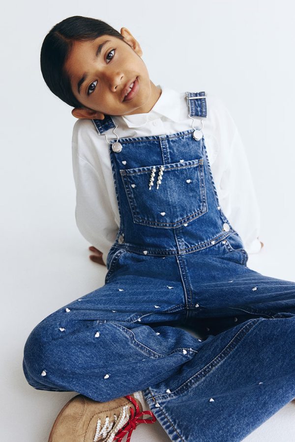 1789054962343247.jpg HMKD032 Patterned denim dungarees Cotton 100% 2-8
