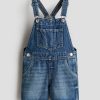 HMKD036  Denim Overall Shorts  Cotton 100%  2-8