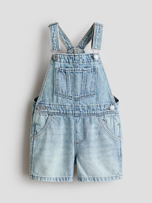 HMKD036  Denim Overall Shorts  Cotton 100%  2-8