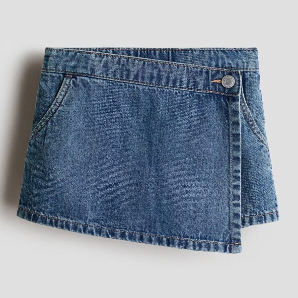 HMKD039  Denim Wrap Skort  Cotton 100%  2-8