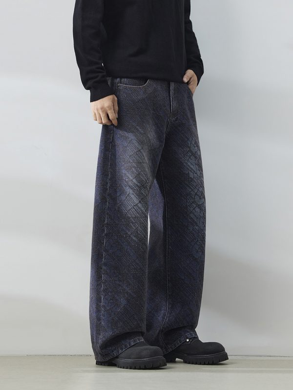 1501 Men's 14.8 OZ Chenille Tone‑on‑Tone Jacquard Straight Jeans