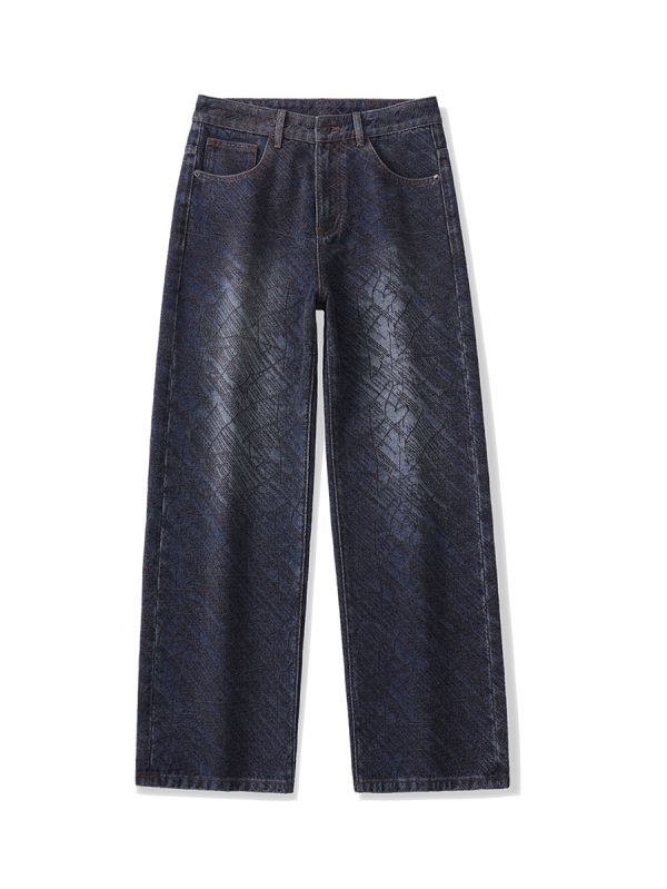 1501 Men's 14.8 OZ Chenille Tone‑on‑Tone Jacquard Straight Jeans
