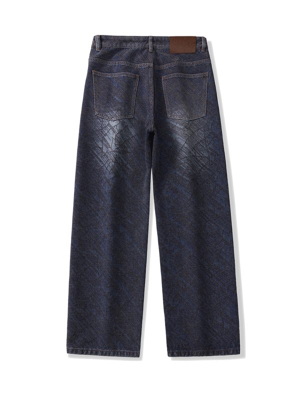 1501 Men's 14.8 OZ Chenille Tone‑on‑Tone Jacquard Straight Jeans
