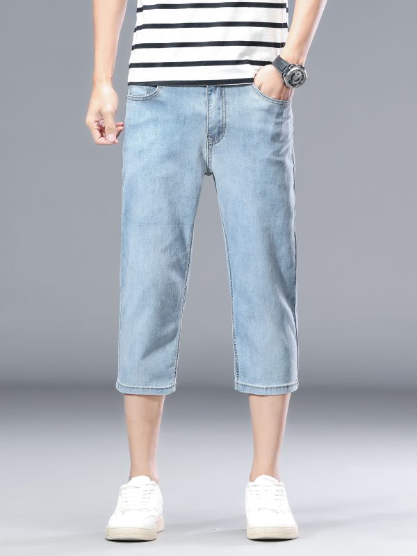 1789957966955820.jpg 894 Men's 10.8 OZ Stretch Slim Fit Denim 7/10 Length Capris Jeans