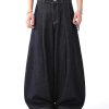 3066 Men's 10.8 OZ Baggy Raw Dark Indigo Denim Pleated Balloon Jeans