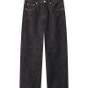DK3070  Men's 13.6 OZ Black Raw Denim Loose Straight Jeans