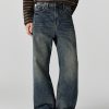 1790220826737596.jpg DL3100 Men's 13.2 OZ Distressed Vintage Wash Bootcut Jeans