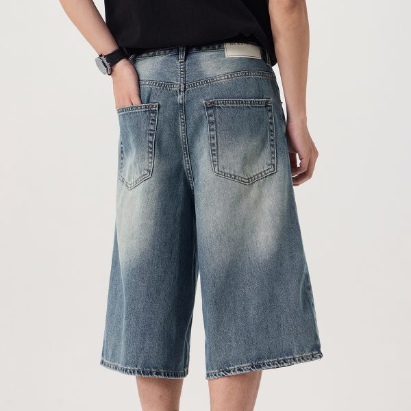 1790241725433214.jpg 7033 Men's 11.8 OZ Baggy Wide Leg 7/10 Length Denim Capris Jeans